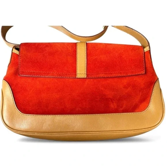GUCCI Vintage Y2K Suede Leather Piston Lock Jackie Small Shoulder‎ Bag Authentic - Picture 5 of 16